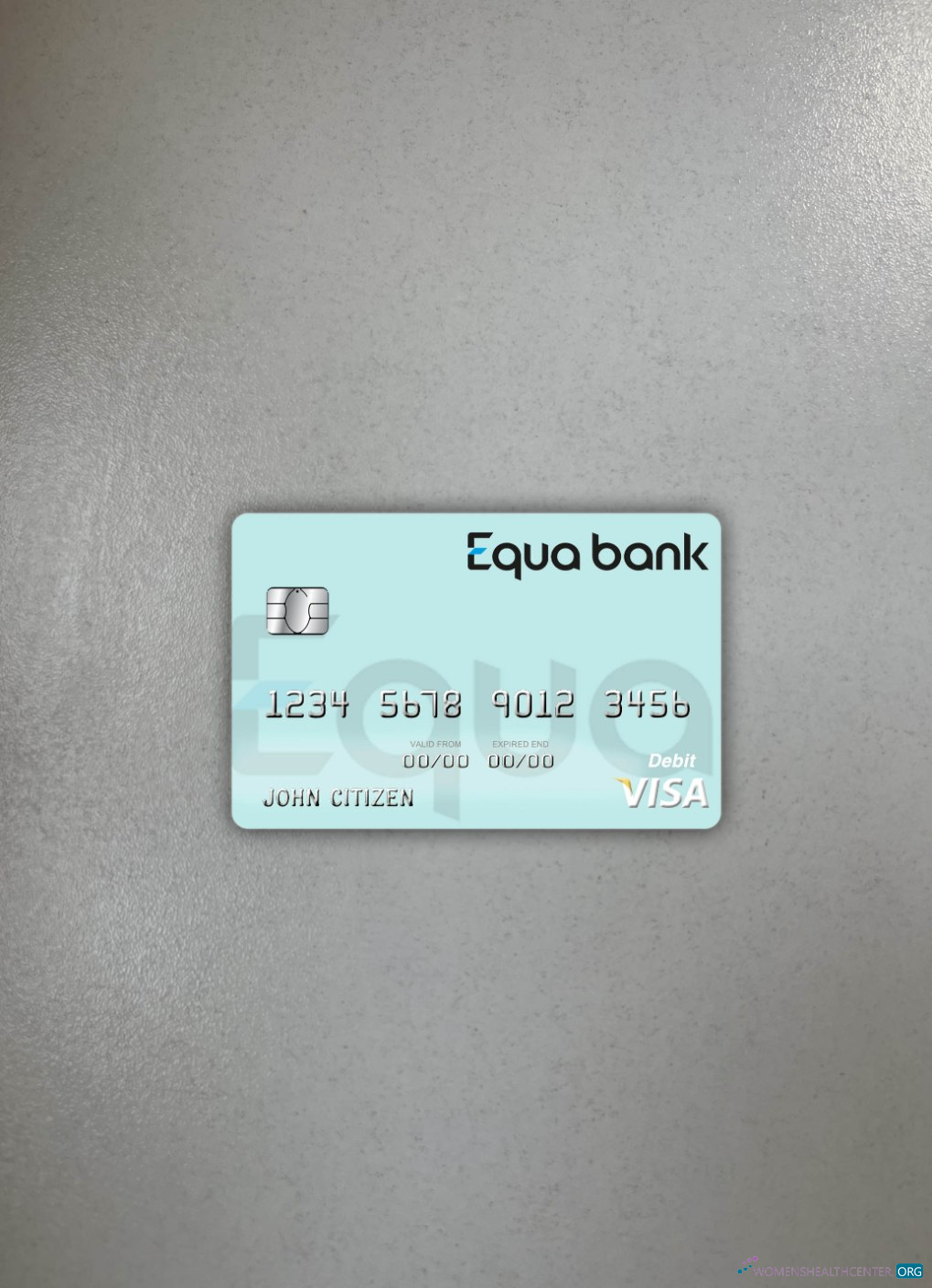 Download Czech Equa Bank visa debit card photolook front Photoshop template